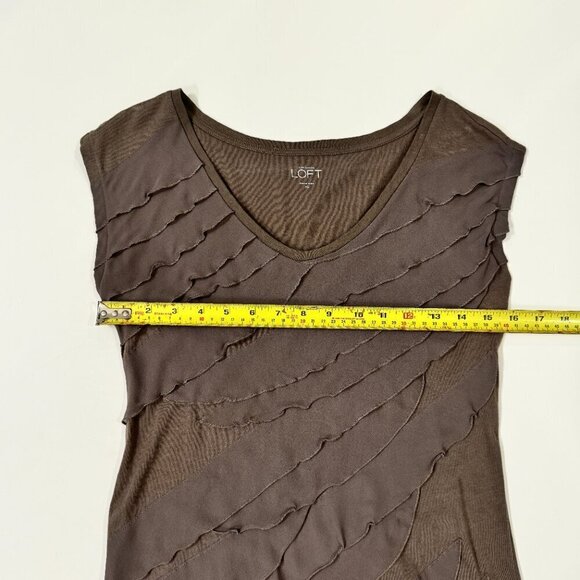 LOFT - Sleeveless Layered Tank Top in Taupe - Picture 6 of 6